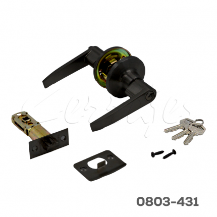 Manija puertas delgadas recámara Mod."Helena" llave estándar/mariposa, pestillo 60-70mm, Negro mate