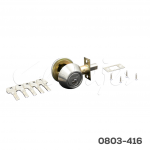 Cerrojo tubular llave/llave Mod."Glan" con llaves de puntos, cepillado