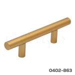 Jaladera barra hueca Acero Inoxidable cc 64 mm L=124 mm 4468 I26 Dorada Tornillo #8 - 32x1"