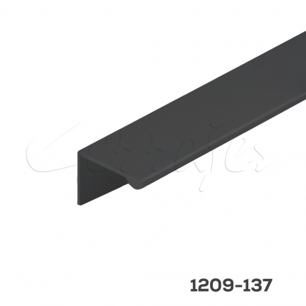 Perfil jaladera L sin pestañas negro mate cepillado L=3000mm