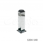 Pata cuadrada para mueble Cerrajes 40x40mm H=160mm+20mm  acero Cromada 100 kg con placa 63x63mm