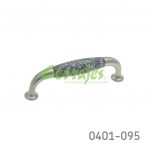 Jaladera Zamak/Cerámica cc 96 mm L=108 mm 5072 Z50 Acabado metálico con cerámica Tornillo #8 - 32x1"