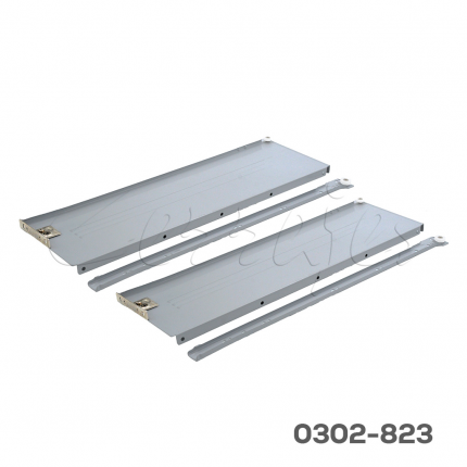 Corredera pared sencilla Cerrajes "Integral"  H=150mm L=450mm epóxica gris extensión parcial