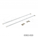 Riel lateral para corredera integral Cerrajes L=500mm blanco puro
