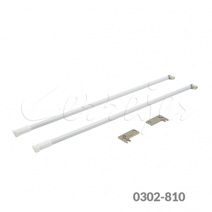 Riel lateral para corredera integral Cerrajes L=500mm blanco puro