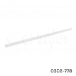 Riel rectangular frontal para cajón interno H=172mm Cerrajes "Stetik Slim" L=1100mm blanca