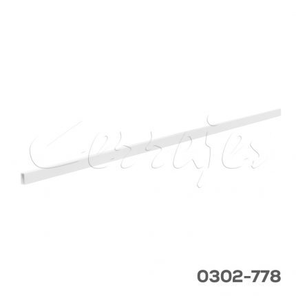 Riel rectangular frontal para cajón interno H=172mm Cerrajes "Stetik Slim" L=1100mm blanca