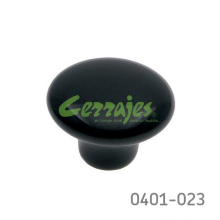 Botón Cerámica Ø=38 mm 5007 C81 Negro Tornillo #8-32X1"