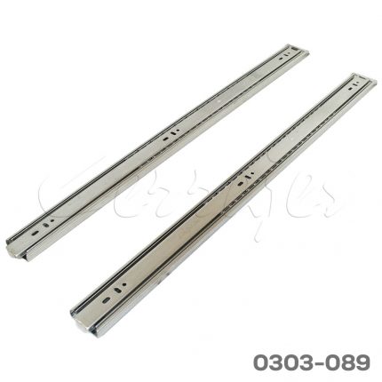 Corredera de baleros Cerrajes  H=45mm L=600mm Zincada Extensión total Espesor 1,0mm