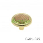 Botón Zamak / Madera Ø=32 mm 5033 Z53 Acabado metálico con madera Tornillo #8-32X1"