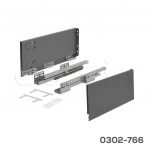 Corredera doble pared Cerrajes "Stetik Slim"  H=172mm L=400mm epóxica Gris antracita cierre suave