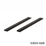 Corredera de baleros Cerrajes Reforzada L=600mm Electrólisis Negra Extensión total Espesor 1,2mm