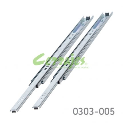 Corredera de baleros Cerrajes Mini H=35mm L=440mm Zincada Sobre extensión