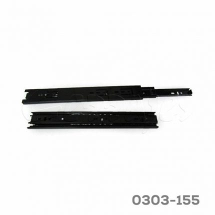 Corredera de baleros Cerrajes  H=44mm L=300mm Electrólisis Negra Extensión total