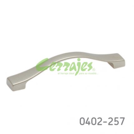 Jaladera Zamak cc 128 mm L=142 mm 4266 Z23 Niquel mate Tornillo M4x25mm