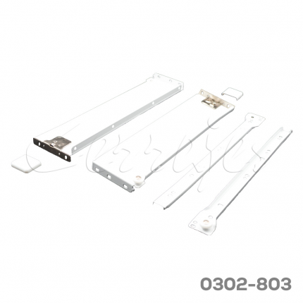 Corredera pared sencilla Cerrajes "Integral"  H=118mm L=400mm epóxica blanca extensión parcial