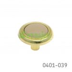 Botón Zamak / Cerámica Ø=32 mm 5023 Z50 Acabado metálico con cerámica Tornillo #8-32X1"
