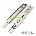 Corredera de baleros Cerrajes  H=45mm L=250mm Zincada Extensión total Espesor 1,0mm