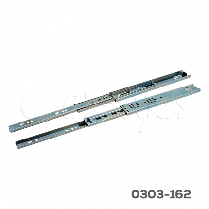 Corredera de baleros Cerrajes L'  L=500mm Galvanizada Extensión total