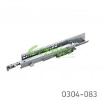 Corredera bajo montaje Salice "Única" L=450mm Zincada Extensión tot. Cierre suave/automática (Push)