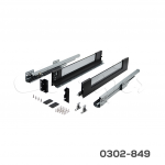 Corredera doble pared Cerrajes "Stetik Slim Cristal" H=84mm L=500mm, Gris Antracita, cierre suave