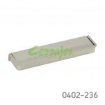 Jaladera de embutir Zamak cc 128 mm L=144 mm 4298 Z22 Niquel cepillado Tornillo #8 - 32X1"