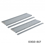 Corredera pared sencilla Cerrajes "Integral"  H=118mm L=350mm epóxica gris extensión parcial