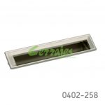 Jaladera de embutir Zamak cc 192 mm L=210 mm 4267 Z23 Niquel mate Tornillo M4x12mm