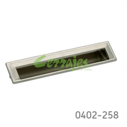 Jaladera de embutir Zamak cc 192 mm L=210 mm 4267 Z23 Niquel mate Tornillo M4x12mm