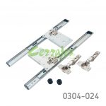 Corredera para puerta instalación lateral KV 8080P L=400mm Zincada Extensión total