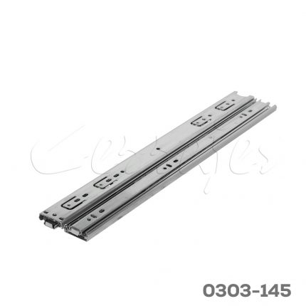 Corredera de baleros Cerrajes L' H=35mm L=450mm Zincada Sobre extensión Espesor 0,75mm