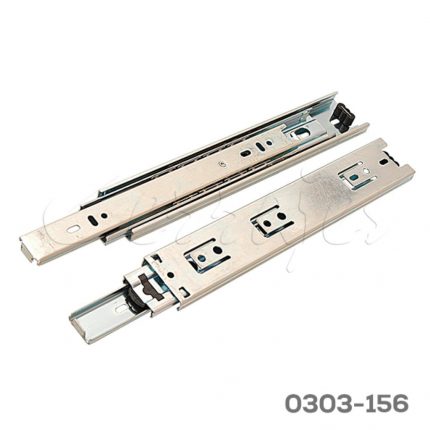 Corredera de baleros Cerrajes H=45mm L=200mm Zincada Extensión total Espesor 1,0mm