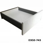 Corredera doble pared Cerrajes "Stetik Slim"  H=126mm L=500mm epóxica Gris antracita cierre suave