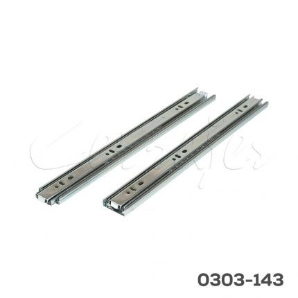 Corredera de baleros Cerrajes L' H=35mm L=350mm Zincada Sobre extensión Espesor 0,75mm