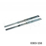 Corredera de baleros Cerrajes L'  L=300mm Galvanizada Extensión total