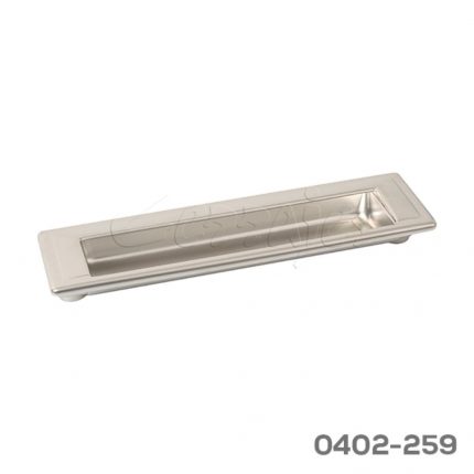 Jaladera de embutir Zamak cc 128 mm L=146 mm 4268 Z23 Niquel mate Tornillo M4x12mm