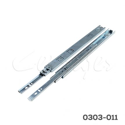 Corredera de baleros Cerrajes Reforzada H=45mm L=250mm Zincada Extensión total Espesor 1,2mm