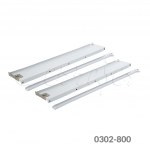 Corredera pared sencilla Cerrajes "Integral"  H=86mm L=450mm epóxica blanca extensión parcial