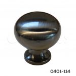 Botón hueco Hierro (Acero) / Zamak Ø=32 mm 4018 H37 Niquel negro mate Tornillo #8-32x1"