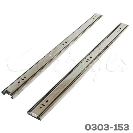 Corredera de baleros Cerrajes L' H=45mm L=550mm Zincada Extensión total Espesor 0,8mm