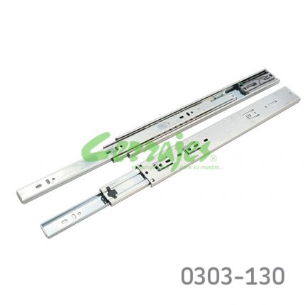 Corredera de baleros Cerrajes L=350mm Zincada Extensión total Apertura automática (Push)