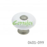 Botón Zamak / Cerámica Ø=32 mm 5078 Z50 Acabado metálico con cerámica Tornillo #8-32X1"