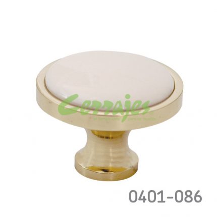 Botón Latón / Cerámica Ø=32 mm 5066 L50 Acabado metálico con cerámica Tornillo #8-32X1"
