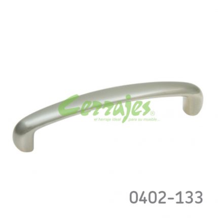 Jaladera Zamak cc 128 mm L=148 mm 4120 Z22 Niquel cepillado Tornillo #8 - 32X1"