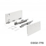 Corredera doble pared Cerrajes "Stetik Slim"  H=172mm L=400mm epóxica blanca cierre suave