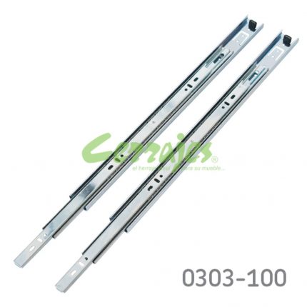 Corredera de baleros Cerrajes  H=35mm L=390mm Zincada Sobre extensión