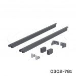 Riel rectangular para "Nova Pro Scala" color "Stone" L=500 mm