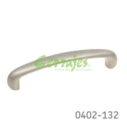 Jaladera Zamak cc 128 mm L=148 mm 4120 Z23 Niquel mate Tornillo #8 - 32X1"