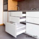 Corredera doble pared enganche rápido  Cerrajes "Stetik" H=204mm L=400mm epóxica blanca Cierre suave