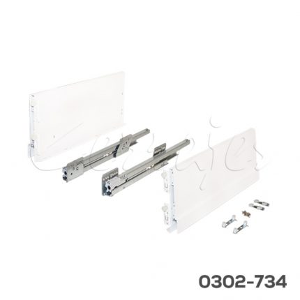 Cajon cacerolero "Nova-Pro Scala" H=186 mm color "Ice" 500 mm con corredera "Liquid" para 40 kg